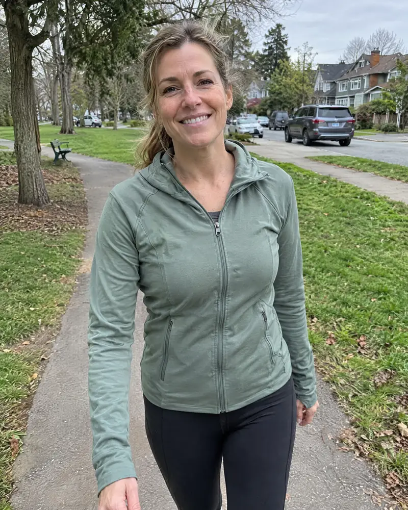 A fit woman on a morning walk
